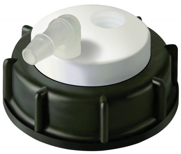 CW60001 Canary-Safe Waste Cap, S60, with 1 Port for Barbed Adapter
