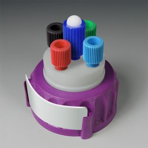 Canary-Safe Cap 4, GL45, 4 Standard Tubing Ports