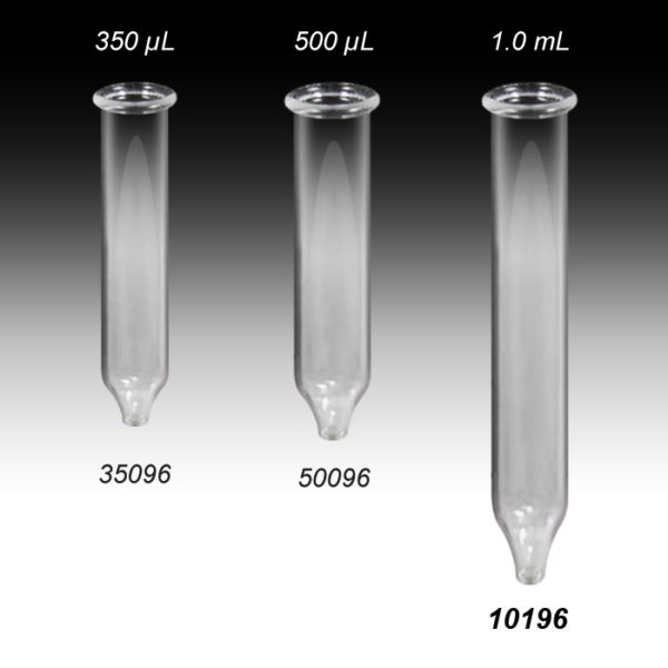 10196 Select-A-Vial 1mL Clear Conical Glass Inserts