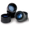 570045-CASE 13mm Pre-Assembled Black PP Screw Caps with Starburst Slit Blue Silicone/PTFE Liners