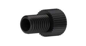 59308X Delrin Short Flangeless Male Nut for 1/8" OD Tubing, Black