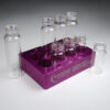 8 Well Aluminum Vial Tray, for 28mm Flat bottom Vials