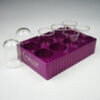 963048 8 Well Aluminum Vial Tray for 30mm, Round Bottom Vials
