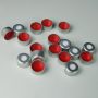 8mm Silver Crimp Caps with PTFE/Silicone Liner