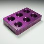 6 Position Vial Tray for Covaris 12mL, 24x36mm (520086)  OR  16mL, 24x48mm (520074) Round Bottom Vials