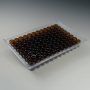 0.5mL Amber Flat Bottom Glass Inserts in Vial Loader
