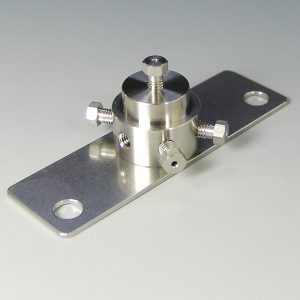 SS 6 Inlet Manifold for 1/16" Tubing - SLIM MODEL, with Flat Mounting Plate