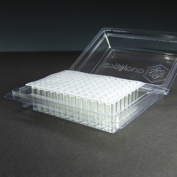8x30 Shell Vials in 96 Position Format, with Silicone Cap Mat (99685), in Clam Shell (no well tray)